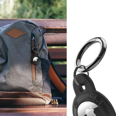 SaharaCase Hard Shell Case for Apple AirTag, Black (AT00021)