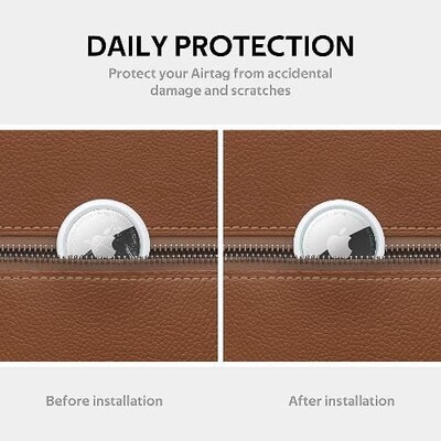 SaharaCase Flexon Film Protector for Apple AirTag, Clear, 4/Pack (AT00029)