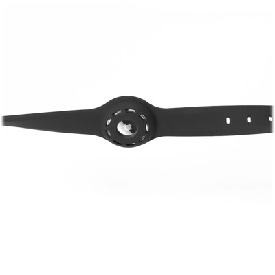 SaharaCase Adjustable Silicone Dog Collar for Apple AirTag, Large Dogs), Black (AT00030)