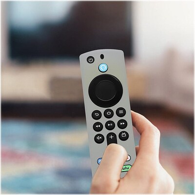 SaharaCase Amazon Fire TV Stick 4K (3rd Gen) Remote Silicone Case for Apple AirTag, Gray (AT00040)