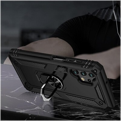 SaharaCase Military Kickstand Series Case for Samsung Galaxy A13 4G and A13 LTE, Black (CP00063)