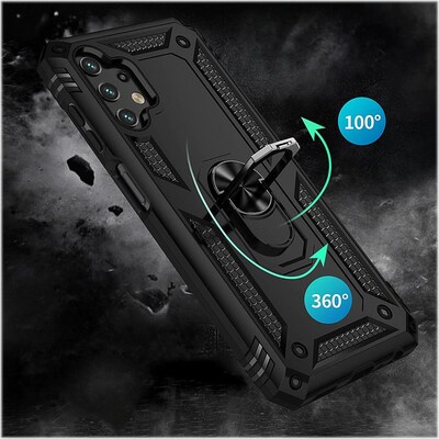 SaharaCase Military Kickstand Series Case for Samsung Galaxy A13 4G and A13 LTE, Black (CP00063)