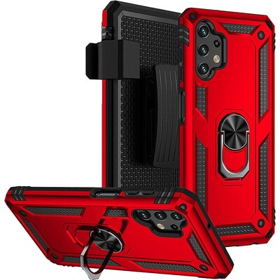 SaharaCase Military Kickstand Series Case for Samsung Galaxy A13 4G and A13 LTE, Red (CP00064)
