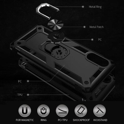 SaharaCase Military Kickstand Series Case for Samsung Galaxy A02, Black (CP00068)