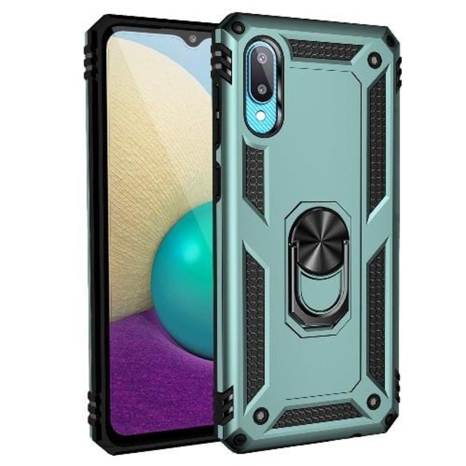 SaharaCase Military Kickstand Series Case for Samsung Galaxy A02, Green (CP00068)