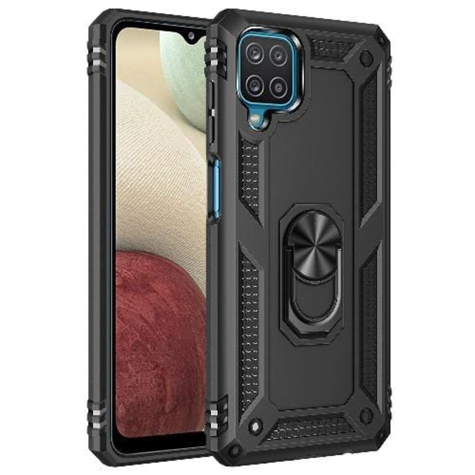 SaharaCase Military Kickstand Series Case for Samsung Galaxy A12, Black (CP00073)