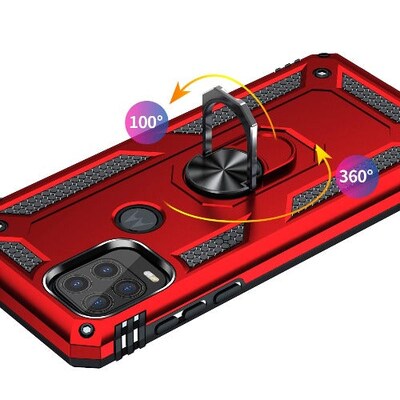 SaharaCase Military Kickstand Case for Motorola Moto G Stylus 5G, Red (CP00090)