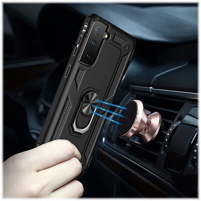 SaharaCase Military Kickstand Series Case for Samsung Galaxy S21 FE 5G, Black (CP00094)