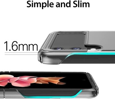 SaharaCase Hard Shell Series Case for Samsung Galaxy Z Flip3 5G, Clear (CP00098)