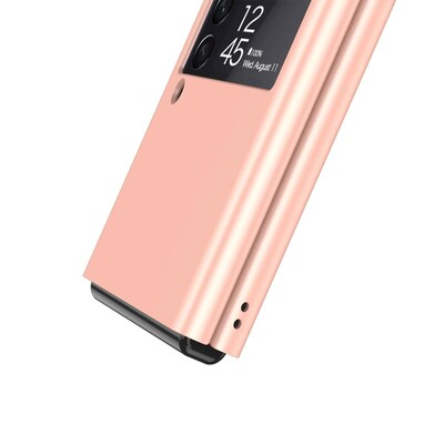 SaharaCase Hard Shell Silicone Case for Samsung Galaxy Z Flip3 5G, Rose Gold (CP00101)