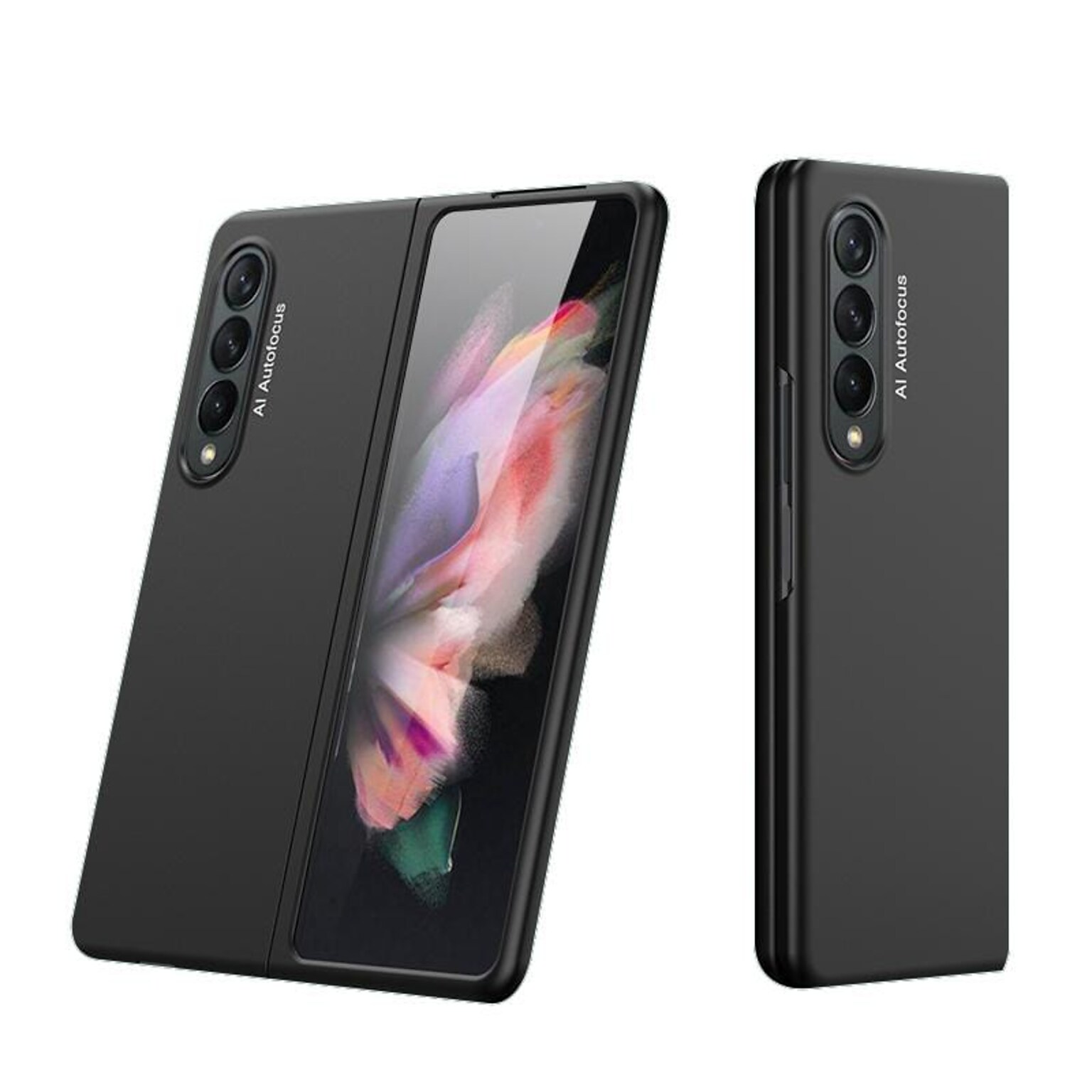 SaharaCase Hard Shell Silicone Case for Samsung Galaxy Z Fold3 5G, Black (CP00107)