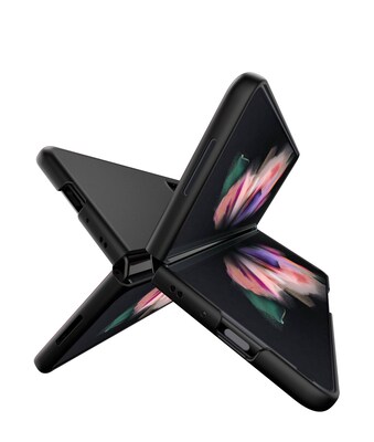 SaharaCase Hard Shell Silicone Case for Samsung Galaxy Z Fold3 5G, Black (CP00107)