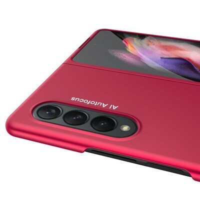 SaharaCase Hard Shell Silicone Case for Samsung Galaxy Z Fold3 5G, Red (CP00108)