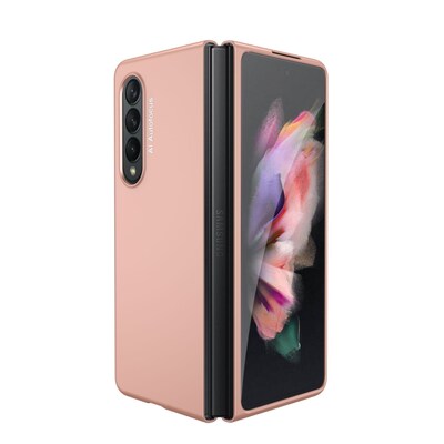 SaharaCase Hard Shell Silicone Case for Samsung Galaxy Z Fold3 5G, Rose Gold (CP00109)