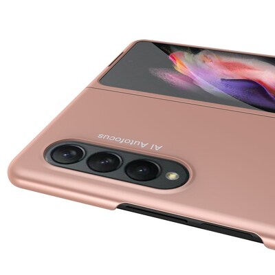 SaharaCase Hard Shell Silicone Case for Samsung Galaxy Z Fold3 5G, Rose Gold (CP00109)