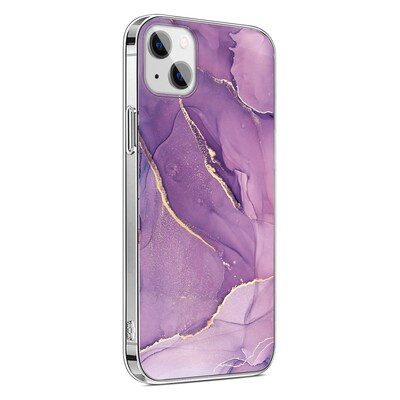 SaharaCase Marble Series Case for Apple iPhone 13 mini, Purple/Gold (CP00122)