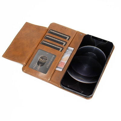 SaharaCase Folio Wallet Case for Apple iPhone 13 mini, Brown (CP00126)