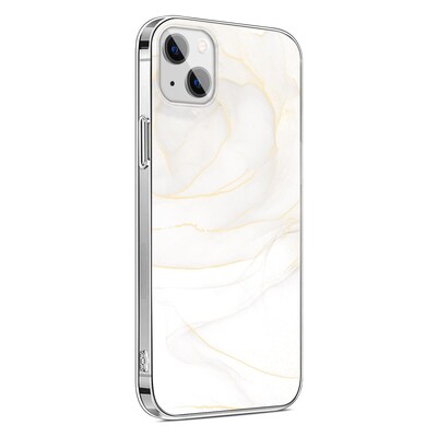 SaharaCase Marble Series Case for Apple iPhone 13, White/Gold (CP00134)