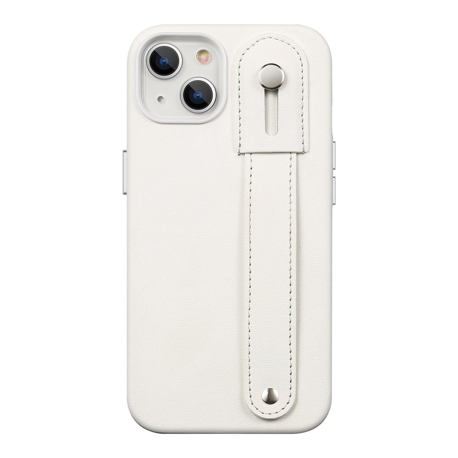 SaharaCase FingerGrip Series Case with Strap for Apple iPhone 13 and iPhone 14, White (CP00142)