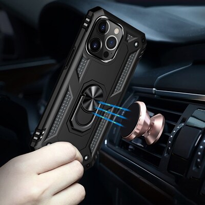 SaharaCase Kickstand with Belt Clip Case for Apple iPhone 13 Pro, Black (CP00145)