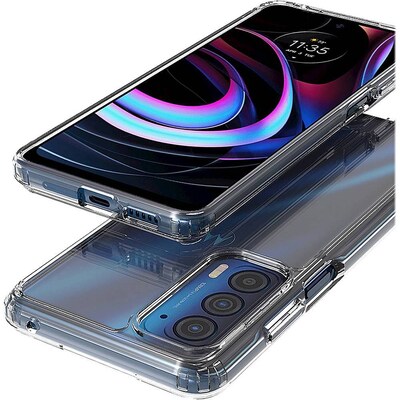 SaharaCase Hybrid-Flex Hard Shell Series Case for Motorola Edge (2021), Clear (CP00171)