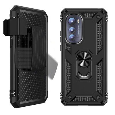 SaharaCase Kickstand Case for Motorola Edge (2022), Black (CP00173)