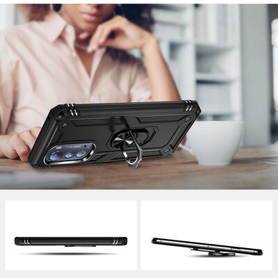 SaharaCase Kickstand Case for Motorola Edge (2022), Black (CP00173)