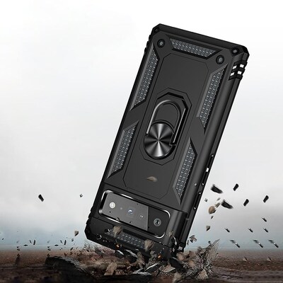 SaharaCase Kickstand with Belt Clip Case for Google Pixel 6 Pro, Black (CP00186)