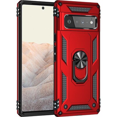 SaharaCase Kickstand with Belt Clip Case for Google Pixel 6 Pro, Red (CP00187)