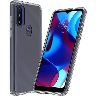 SaharaCase Hybrid-Flex Hard Shell Case for Motorola G Pure and G Power 2022, Clear (CP00188)