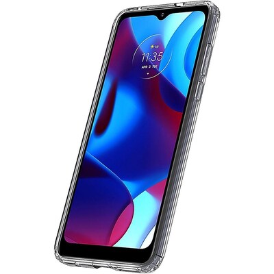 SaharaCase Hybrid-Flex Hard Shell Case for Motorola G Pure and G Power 2022, Clear (CP00188)