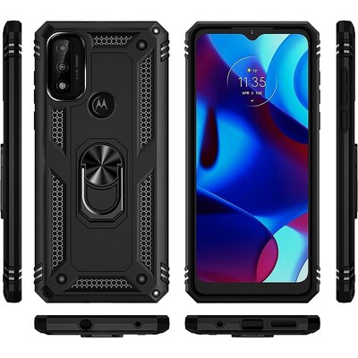 SaharaCase Military Kickstand Series Case for Motorola Moto G Pure and G Power 2022, Black (CP00190)
