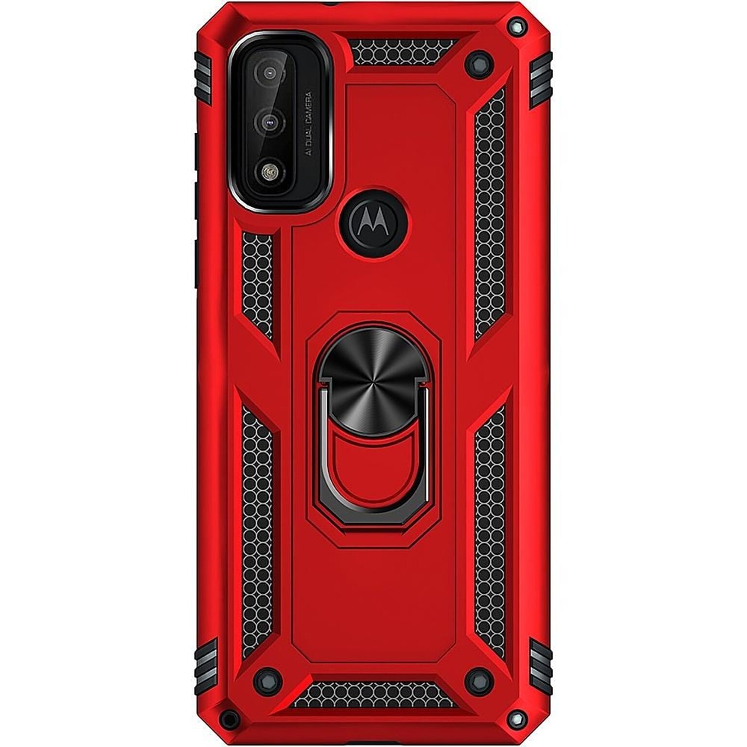 SaharaCase Military Kickstand Series Case for Motorola Moto G Pure and G Power 2022, Red (CP00191)
