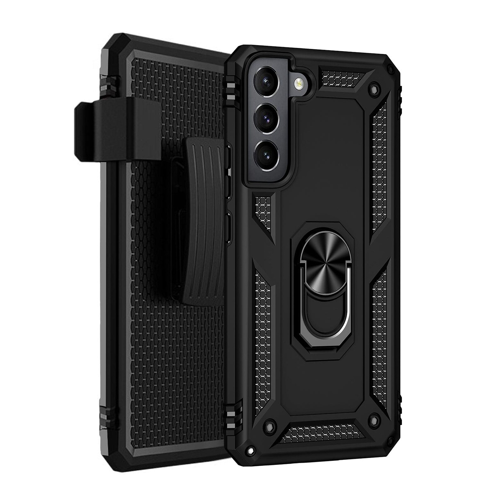 SaharaCase Military Kickstand Series Case for Samsung Galaxy S22, Black (CP00202)