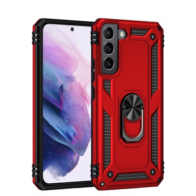 SaharaCase Military Kickstand Series Case for Samsung Galaxy S22, Red (CP00203)