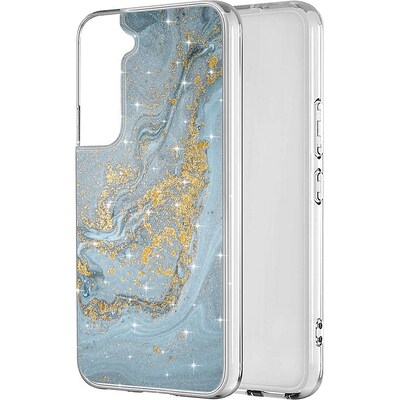 SaharaCase Marble Series Case for Samsung Galaxy S22+ 5G, Blue Marble (CP00208)