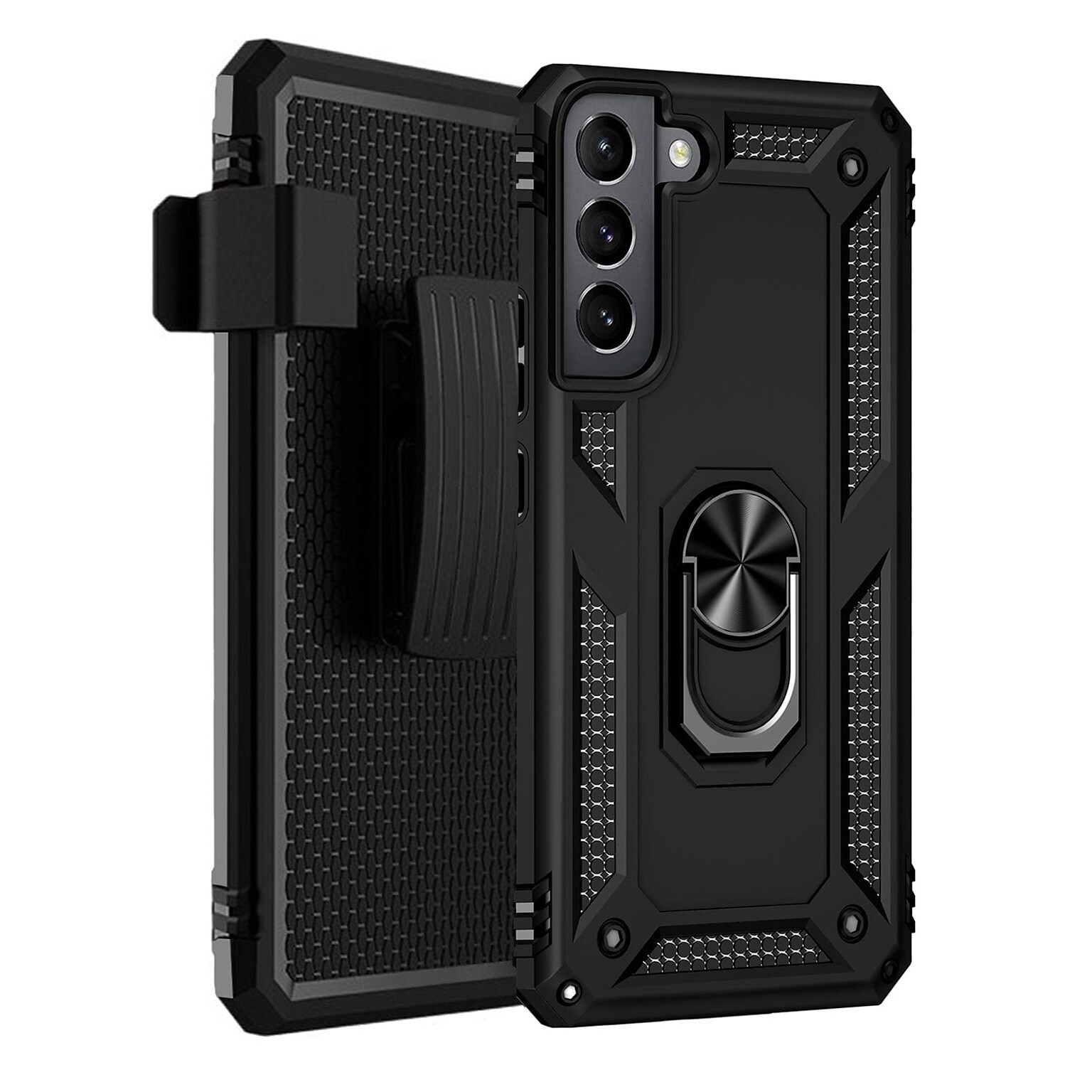 SaharaCase Military Kickstand Series Case for Samsung Galaxy S22+, Black (CP00209)