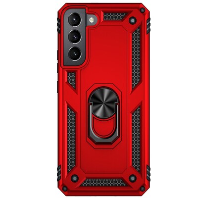 SaharaCase Military Kickstand Series Case for Samsung Galaxy S22+, Red (CP00210)