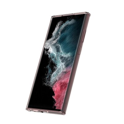 SaharaCase Hybrid-Flex Hard Shell Case for Samsung Galaxy S22 Ultra, Clear/Rose Gold (CP00214)