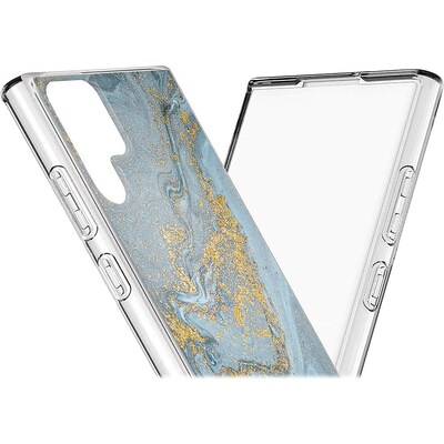 SaharaCase Marble Series Case for Samsung Galaxy S22 Ultra 5G, Blue Marble (CP00215)