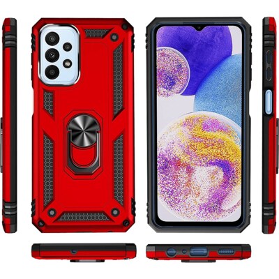 SaharaCase Military Kickstand Series Case for Samsung Galaxy A23 5G, Red (CP00229)