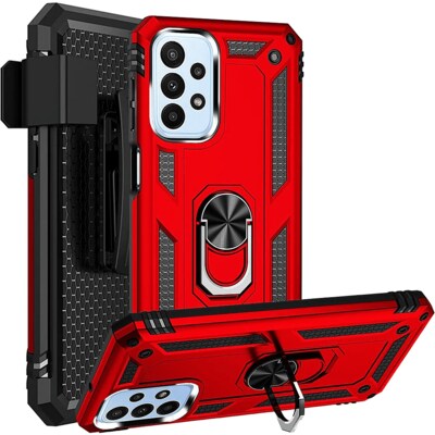 SaharaCase Military Kickstand Series Case for Samsung Galaxy A23 5G, Red (CP00229)