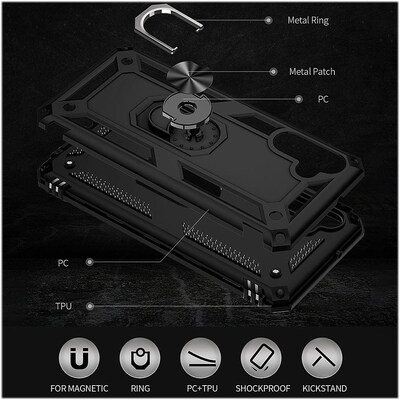 SaharaCase Military Kickstand Series Case for Samsung Galaxy A13 5G, Black (CP00233)