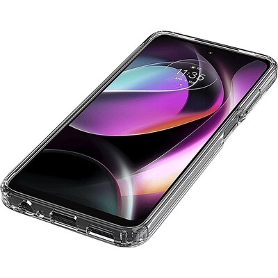 SaharaCase Hybrid-Flex Hard Shell Series Case for Motorola Moto G 5G (2022), Clear (CP00240)