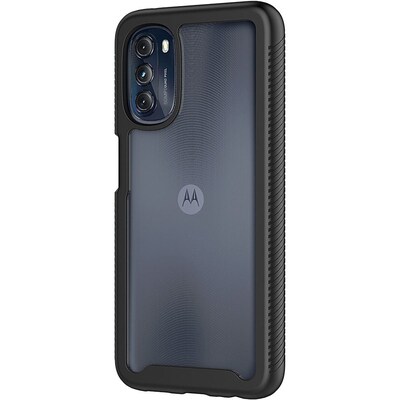 SaharaCase GRIP Series Case for Motorola Moto G 5G (2022), Black/Clear (CP00242)