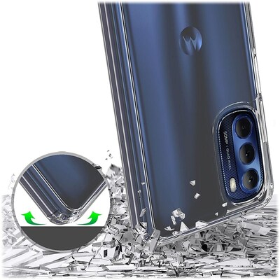 SaharaCase Hybrid-Flex Hard Shell Case for Motorola G Stylus 4G 2022, Clear (CP00245)