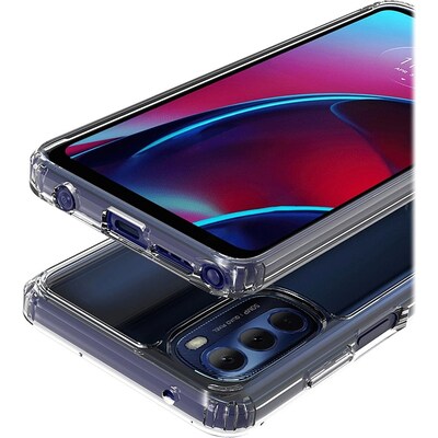 SaharaCase Hybrid-Flex Hard Shell Case for Motorola G Stylus 4G 2022, Clear (CP00245)