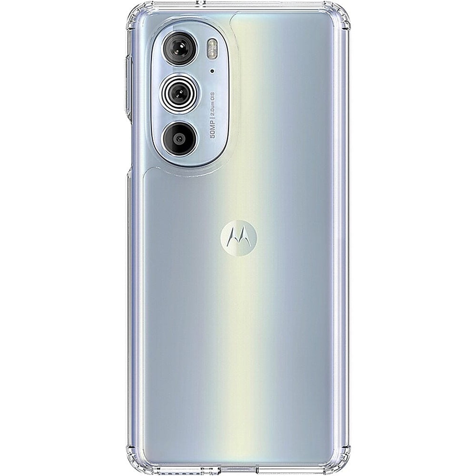 SaharaCase Hybrid-Flex Hard Shell Case for Motorola Edge+ 2022, Clear (CP00279)