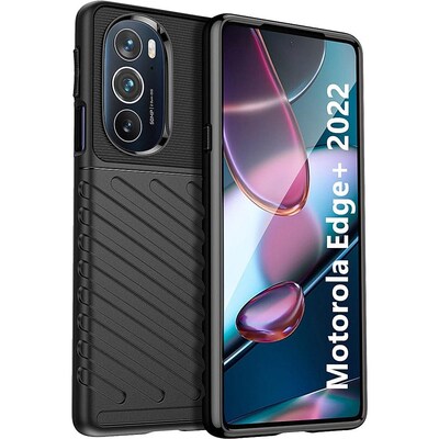 SaharaCase Anti-Slip Series Case for Motorola Edge+ (2022), Black (CP00280)