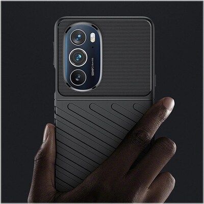 SaharaCase Anti-Slip Series Case for Motorola Edge+ (2022), Black (CP00280)